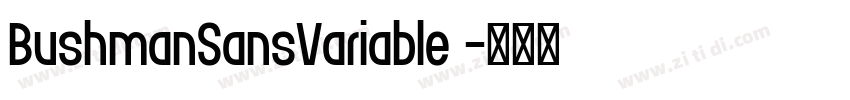 BushmanSansVariable 字体转换